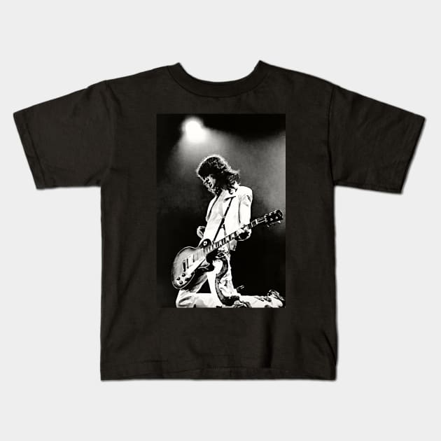 Zoso Guitarist Hard Rock Heavy Metal Guitarist Rock Icons Kids T-Shirt by ZiggyPrint